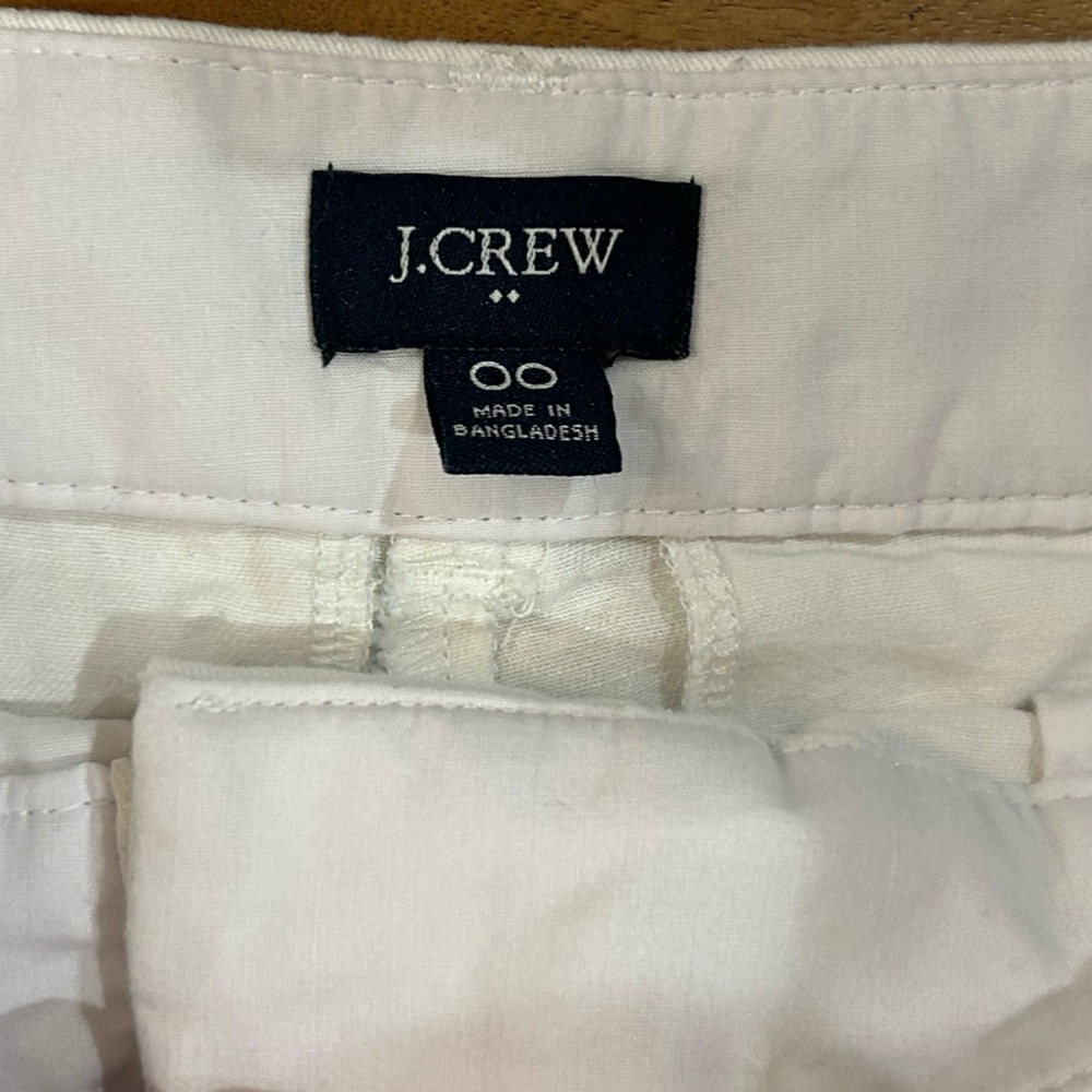 J. Crew White Chino Shorts 3” Inseam Womens Size 00 - Picture 2 of 4